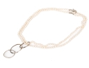 Sterling Fabulous Cultured Open Loop And Four Row Contemporary Cultured Freshwater Pearl Necklace