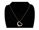Tiffany & Co. Sterling Elsa Peretti Large Open Heart Pendant, With Chain