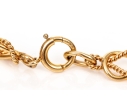 14k Yellow Gold Fun Rope Motif Vintage Charm Bracelet, With 14k And 9k Assorted Charms