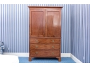Antique Federal Mahogany Inlaid Linen Press