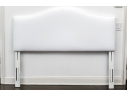 White Upholstered Camelback Headboard
