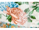 Valentino Striking Vintage Blue And Pastel Toned Shadow Striped Silk Scarf