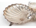 Large Silver-Plate Seafood Server