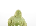 Green Resin Budai Laughing Buddha Figurine