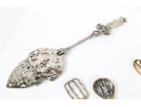 Assembled Collection Of 800 And Silver Plated Serving Pieces, 4.43 Ozt.