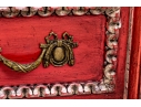 Antique Neoclassical Style Vibrant Red Bachelor's Chest