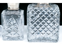 Group Of Three English Cut Glass Decanters Or Perfumes With Sterling Silver Collars
