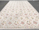 Vintage Looped Wool Aubusson Carpet, 18'-3 1/2
