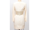 Donald Deal Charming Ivory White 'V' Neck Dress, Size 10