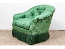 Fabulous Custom Silk Upholstered Tub Back Armchair