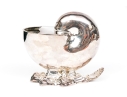 Antique English Victorian Silverplate Nautilus Spoon Warmer