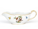 Herend Hungary Hand-Painted Porcelain Sauce Boat – Rothschild Bird (RO) Pattern