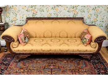 Fantastic American Empire Mahogany Sofa, Ca. 1810-20